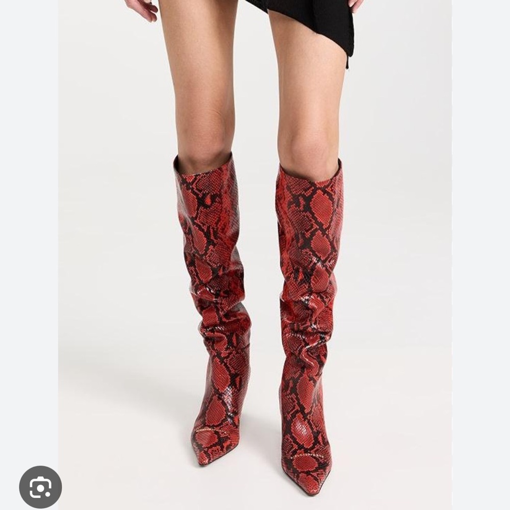 Final Price. Alexander Wang Red Snakeprint Boot - image 4